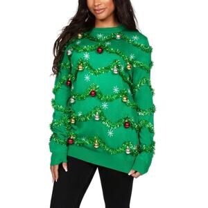 Tipsy Elves Gaudy Garland Ugly Christmas Sweater, Unisex Size XL, NWOT